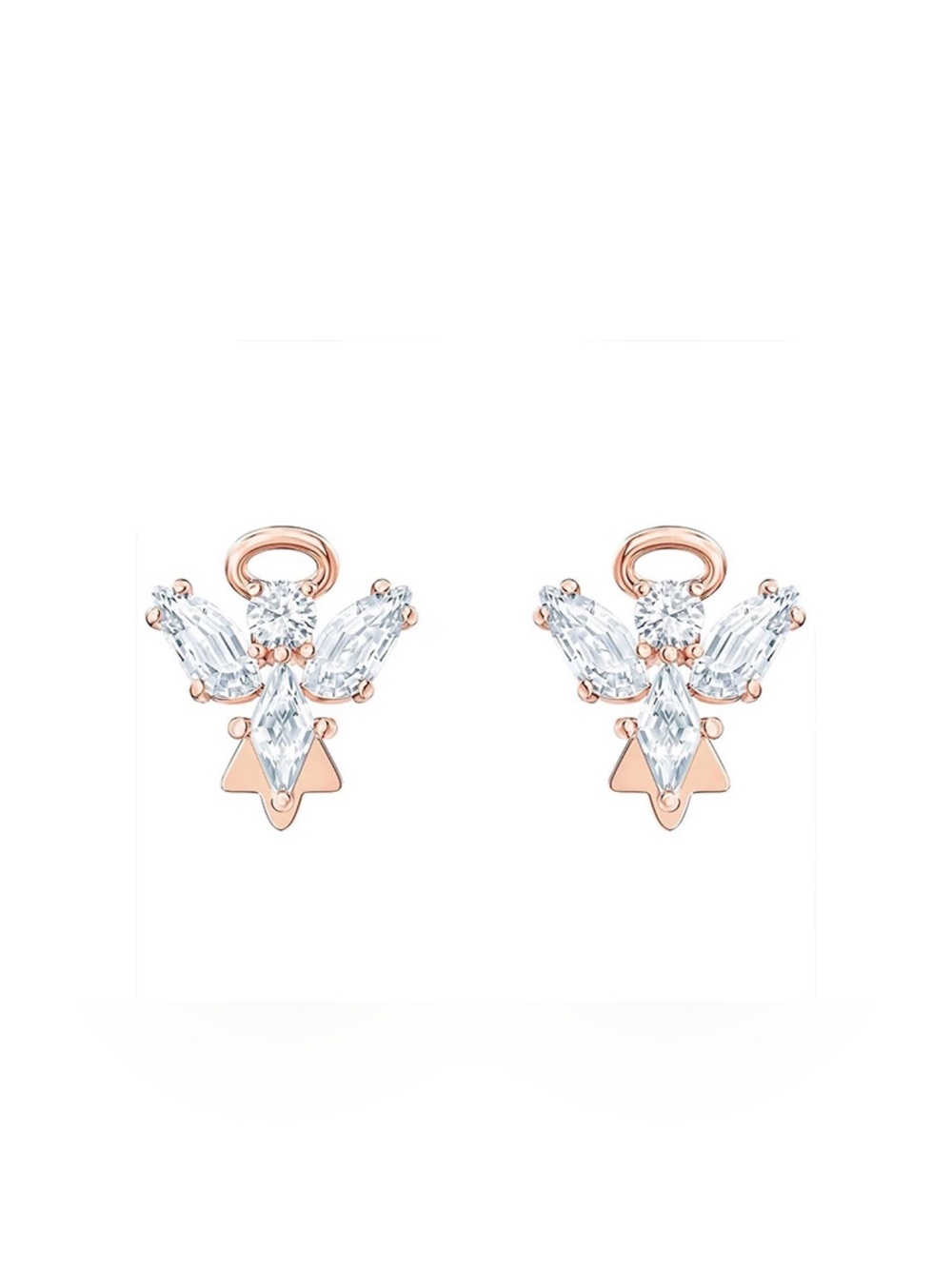 Swarovski Angel earrings with rose gold plated, Brand New, Perfect Gift